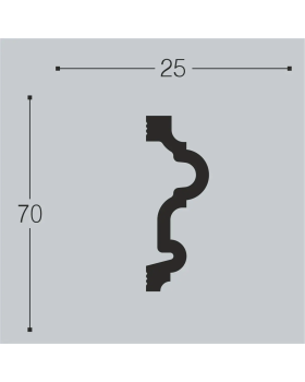 Молдинг Bello Deco М24 XPS Полимер 2000*50*22 мм-foto2