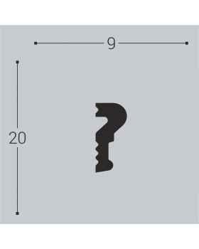 Молдинг Bello Deco М2 XPS Полимер 2000*20*9 мм-foto2