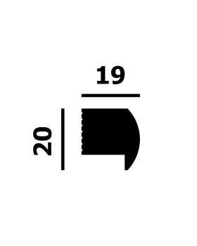 Молдинг P197 Перфект Плюс XPS Полимер 2000*20*19 мм-foto2