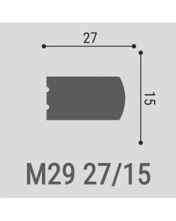 Молдинг Bello Deco М29 XPS Полимер 2000*27*15 мм-foto2