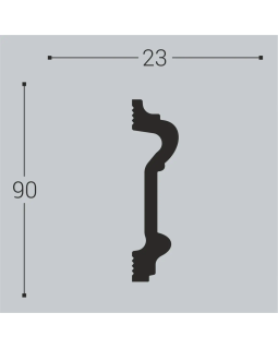 Молдинг Bello Deco М1 XPS Полимер 2000*90*23 мм-foto2