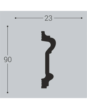Молдинг Bello Deco М1 XPS Полимер 2000*90*23 мм-foto2