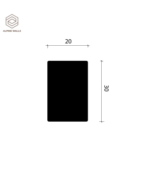 Рейка Alpine Walls LineArt ECO502W, ECO502 Полистирол 2900*30*20 мм-foto2