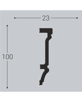 Молдинг Bello Deco М13 XPS Полимер 2000*100*13 мм-foto2