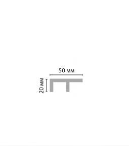 Молдинг Decomaster D508 XPS Полимер 2000*50*20 мм-foto2