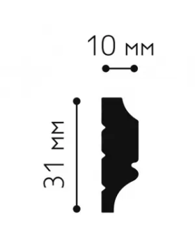 Молдинг Mallers MP116 Композит 2000*31*10 мм-foto2
