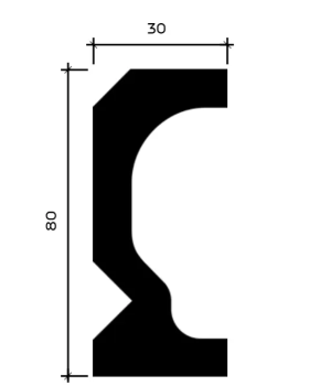 Молдинг Европласт 1.51.818 Пенополиуретан 2007*80*30 мм-foto2