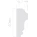 Молдинг Hiwood D40V2 Полистирол Под покраску 2000*40*16.5 мм