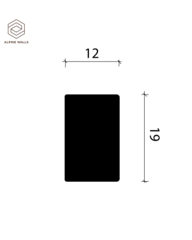 Рейка Alpine Walls LineArt ECO952W, ECO952, ECO952B Полистирол 2900*19*12 мм-foto4