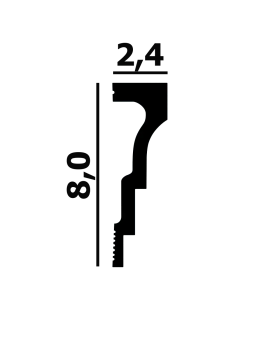 Молдинг P107, P108 Перфект Плюс XPS Полимер 2000*50/80*15/24 мм-foto5