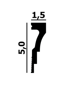 Молдинг P107, P108 Перфект Плюс XPS Полимер 2000*50/80*15/24 мм-foto5