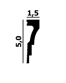Молдинг P107, P108 Перфект Плюс XPS Полимер 2000*50/80*15/24 мм-foto5
