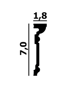 Молдинг P97, P98 Перфект Плюс XPS Полимер 2000*70/90*18/23 мм-foto4