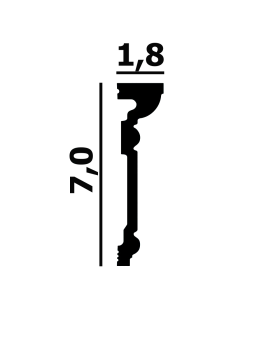Молдинг P97, P98 Перфект Плюс XPS Полимер 2000*70/90*18/23 мм-foto4