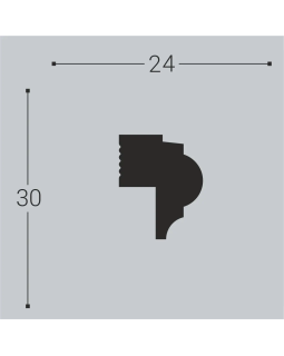 Молдинг Bello Deco М21 XPS Полимер 2000*30*24 мм-foto2