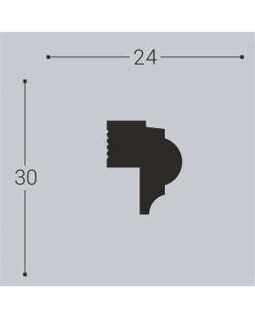 Молдинг Bello Deco М21 XPS Полимер 2000*30*24 мм-foto2