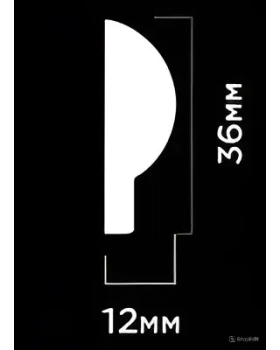 Финишный молдинг Hiwood LF140A, LF140B Фитополимер 2700*26,8-36*12 мм-foto2