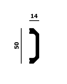 Молдинг P215 Перфект Плюс XPS Полимер 2000-2800*50*14 мм-foto2