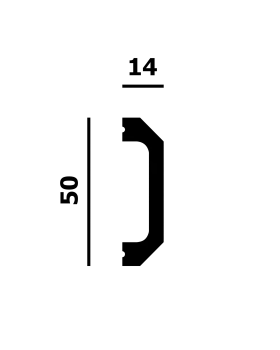 Молдинг P215 Перфект Плюс XPS Полимер 2000-2800*50*14 мм-foto2