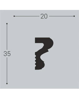 Молдинг Bello Deco М15 XPS Полимер 2000*35*20 мм-foto2