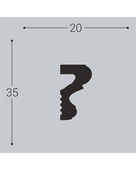 Молдинг Bello Deco М15 XPS Полимер 2000*35*20 мм-foto2