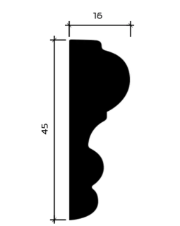 Молдинг Европласт 1.51.400 гибкий Пенополиуретан 2000*45*16 мм-foto2