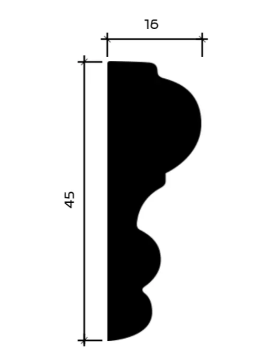 Молдинг Европласт 1.51.400 гибкий Пенополиуретан 2000*45*16 мм-foto2