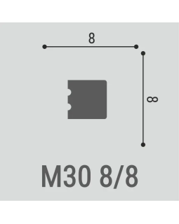 Молдинг Bello Deco М30 Полистирол 2000*8*8 мм-foto2