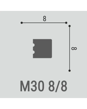 Молдинг Bello Deco М30 Полистирол 2000*8*8 мм-foto2