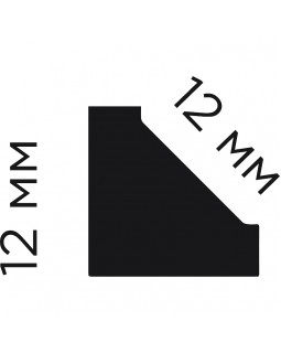 Молдинг Hiwood D15V2 Полистирол Под покраску 2700*15*15 мм-foto2