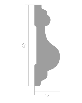 Молдинг Ultrawood U 0002 W Дерево, U 0002 p, U 0002 i ЛДФ 2000-2440*45*14-foto6