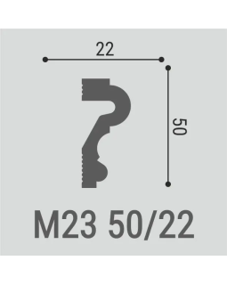 Молдинг Bello Deco М23 XPS Полимер 2000*50*22 мм-foto2