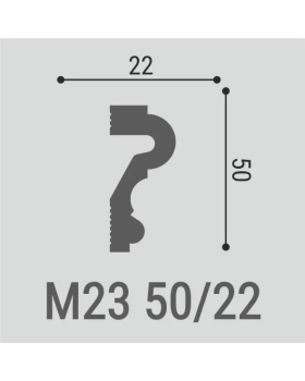 Молдинг Bello Deco М23 XPS Полимер 2000*50*22 мм-foto2