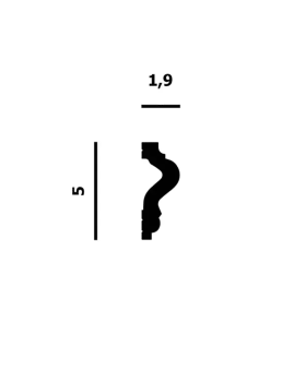 Молдинг P146 Перфект Плюс XPS Полимер 2000*50*19 мм-foto2