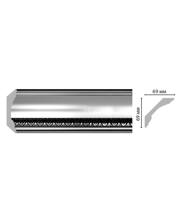 Плинтус Decomaster 100C-63 ШК/14 (69*69*2400 мм)