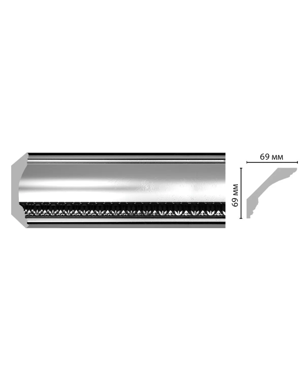 Плинтус Decomaster 100C-63 (69*69*2400 мм)