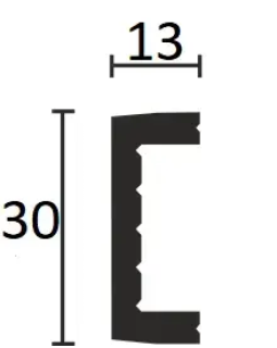 Молдинг Decor Dizayn 626 Полистирол 3000*30*12 мм-foto2