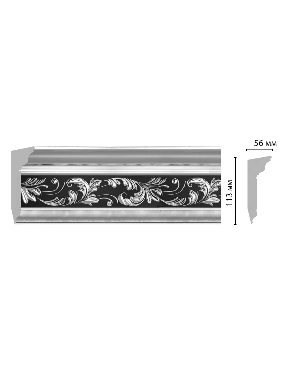 Плинтус Decomaster 129D-63 (113*56*2400 мм)