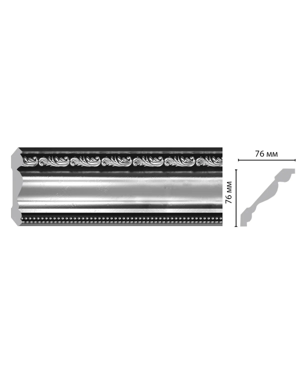 Плинтус Decomaster 154-63 (76*76*2400 мм)