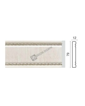 Молдинг широкий Decor Dizayn 150-7 Полистирол 2400*80*12 мм