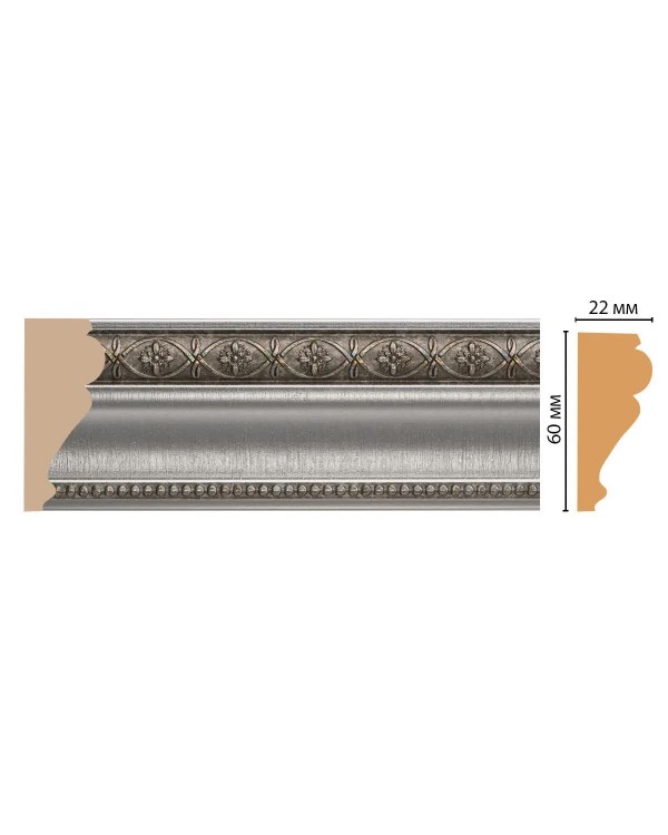 Цветной молдинг Decomaster 161-55 (60*20*2400) ДМ