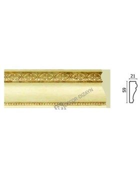 Молдинг малый Decor Dizayn 161-933 Полистирол 2400*59*21 мм