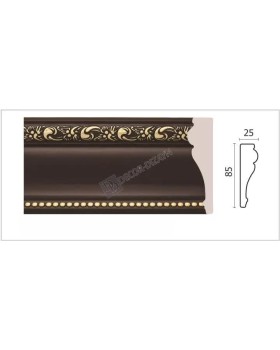 Молдинг средний Decor Dizayn 152-39G Полистирол 2400*85*25 мм