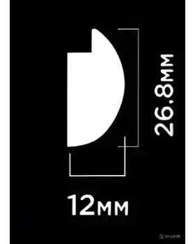 Финишный молдинг Hiwood LF140A, LF140B Фитополимер 2700*26,8-36*12 мм-foto2