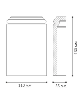 База NMC Wallstyl WВ1 160х110х35 мм (комплект 2 шт)-foto2