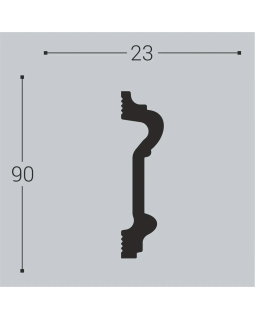 Наличник Bello Deco Н1 Полистирол 2200*90*23 мм-foto2