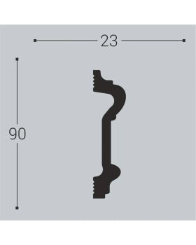 Наличник Bello Deco Н1 Полистирол 2200*90*23 мм-foto2