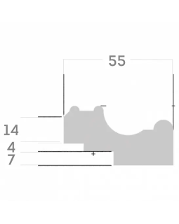 Рама для зеркала Rodecor Ар-Деко 10101AR Rodecor 800*800*30 мм-foto2
