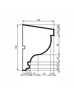 Подоконник Leptonika DC 116 2000*190*130 мм-foto2