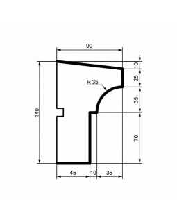 Подоконник Leptonika DC 112 2000*140*90 мм-foto2